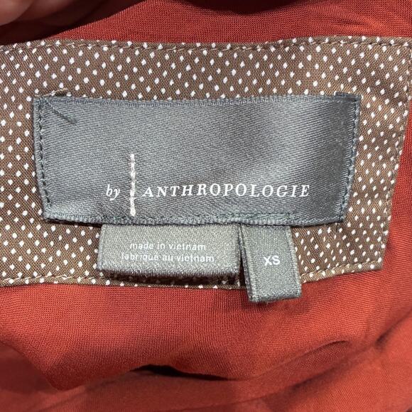 Anthropologie Burnt Orange Satin Slip Dress XS - Picture 6 of 11